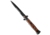 Frank Beltrame 9 Italian Stiletto Automatic Folding Knife, 4.00in, Stainless Steel, Spear Point Blade, Polymer, Brown Handle, Brown/Black, 9.00 inch, BHQ-50927