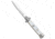 Frank Beltrame 9 Italian Stiletto Automatic Folding Knife, 4.00in, Stainless Steel, Dagger Blade, Acrylic, White Handle, White/Steel, 9.00 inch, BHQ-138986