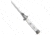 Frank Beltrame 9 Italian Stiletto Automatic Folding Knife, 4.00in, Stainless Steel, Kriss Blade, Acrylic, White Handle, White/Steel, 9.00 inch, BHQ-186377