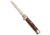 Frank Beltrame 9 Italian Stiletto Bayonet Automatic Folding Knife, 4.00in, Stainless Steel, Bayonet Blade, Wood, Wood Handle, Wood/Gold, 8.75 inch, BHQ-71212