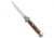 Frank Beltrame 9 Italian Stiletto Bayonet Automatic Folding Knife, 4.00in, Stainless Steel, Bayonet Blade, Wood, Wood Handle, Wood/Gray, 8.75 inch, BHQ-141099