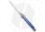 Frank Beltrame SKM 13 Italian Stiletto Automatic Folding Knife, 6.00in, Stainless Steel, Spear Point Blade, Acrylic, Blue Handle, Blue/Gray, 13.00 inch, BHQ-95349