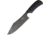 Fred Perrin Le Bowie Knife, 10.25in Overall, 6in Black Stonewash 440C SS Clip Point Blade, Black Sculpted G10 Handle, Black Kydex Sheath, FP1801