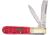Frost Barlow/One Arm Razor, 3.5in Closed, Satin Stainless Razor/Pen Blades, Dark Red Jigged Bone Handle, SW-035DRCS