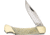 Frost Bear Claw Bone Folding Knife, 5in Closed, 4in, Satin Stainless Clip Point Blade, White Smooth Bone Handle, TS-072WSB