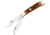 Frost Big Game Trapper Folding Knife, Mirror SS Clip/ Spey Blades, Peachseed Jigged Bone Handle, Nickel Silver Bolster, Inlay Shield, Peachseed, 14312TPS