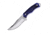 Frost Bowie Blue Delrin Knife, 3.5 mirror finish stainless blade, Blue Delrin stag handle, BKH-017ST/BL