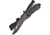 Frost Bowie Rubber Handle Knife, 12in Overall, 7in Black SS Clip Point Blade, Black Rubberized ABS Handle, Sawback Blade, Black ABS Sheath, FC-34B