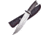 Frost Bowie Walnut Wood Bowie Knife, Sharps Cutlery, 12in Overall, 7in Satin SS Clip Point Blade, Walnut Handle, SS Guard, Black Nylon Sheath, SHP-016SS