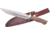 Frost Buffalo Spirit Bowie Knife, Chipaway, 12.25in Overall, 7.5in Satin SS Clip Point Blade, Brown Wood Handle, Brass Guard, Brown Leather Sheath, CW668