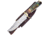 Frost Calm Meadow Fixed Blade Knife, 12in Overall, 7in, Satin Stainless Blade, Green Sculpted Bone Handle, Leather Sheath, CW-882GB