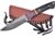 Frost Damascus Hunter Buffalo Horn Knife, 4.25 Damascus steel blade, Buffalo horn handle, CW-4762BH/D