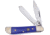 Frost Dog Leg Trapper Whitetail Cutlery Folding Knife, Blue, Blue smooth bone handle, WT-975BLSB