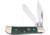 Frost Dog Leg Trapper Whitetail Cutlery Folding Knife, Dark green, Dark green jigged bone handle, WT-975DGJB