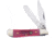 Frost Dog Leg Trapper Whitetail Cutlery Folding Knife, Dark red, Dark red jigged bone handle, WT-975DRJB