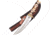 Frost Falling Meadow Fixed Blade Knife, 12in Overall, 7in, Satin Stainless Blade, Green/White Bone Handle, Leather Sheath, CW-0162WBRB