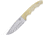 Frost Fixed Blade White Smooth Bone Knife, 4 satin finish stainless blade, White smooth bone handle, CW-643WSB