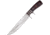 Frost Wood Fixed Blade Knife, 12.5in Overall, 7.25in, Satin Finish Stainless Blade, Tiger Striped Wood Handle, Nylon Sheath, SHP-166RW