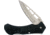 Frost Gentle Tac Lockback Folding Knife,2.5in,Stainless Steel,Standard Edge,Satin,Black,Synthetic Handle FWT176B