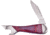 Frost Large Leg Folding Knife, 8in Closed, 4.75in, Mirror Stainless Clip Blade, Brown Wood Handle, GT183