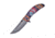 Frost Linerlock A/O Black Folding Knife, 3.5 stainless clip point blade, Black synthetic handle, FC-54B