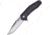 Frost A/O Tanto Folding Knife, 4in Closed, 2.75in Mirror Stainless Tanto Blade, Black Aluminum Handle, SW-888B