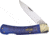 Frost Lockback Blue Jig Bone Folding Knife, 4in Mirror SS Drop Point, Blue Jigged Bone Handle, OC-557BLJB