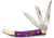 Frost Miller Brothers 3 Blade Peanut Folding Knife,Purple,Composition Handle FMBS109GA3