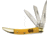 Frost Miller Brothers 3 Blade Peanut Folding Knife,Yellow,Composition Handle FMBS109Y3
