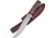 Frost Moon Dancer Bowie Knife, 6.5 satin finish stainless clip point blade, Brown jigged bone handle with black and red pakkaw, CW-608BRB