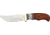 Frost Ocoee Small Bowie Fixed Blade Knife, 4in, Stainless Blade, Pearl Brown Wood Handle FOC157