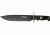 Frost Quicksilver Bowie Fixed Blade Knife, 10.25in, Serrated, Black Fingergrooved Rubberized Handle FQS578RUBB