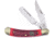 Frost Razor Folder Red Bone Folding Knife, Mirror SS Clip And Razor Blades, Red Jigged Bone Handle, OC-551RJB