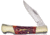 Frost Sharps Barracuda Lockback Folding Knife,Stainless Steel,Standard Edge,Mirror Polish,Brown,Bone Handle FSHP100BRJB