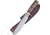 Frost Silent Bear Bowie Brown Bone Knife, Chipaway, 11.75in Overall, 7in Satin SS Clip Point Blade, Brass Guard, Brown Bone And Pakkawood Handle, Brown Leather Sheath, CW-08BRB