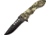 Frost Skull Camo Linerlock A/O Folding Knife,3.5in,Stainless Steel,Standard Edge,Black FTR3969
