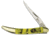 Frost Steel Warrior Small Toothpick Folding Knife,Long Clip,Yellow and Black,Composition Handle FSW109FM