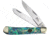 Frost Steel Warrior Trapper Folding Knife,Stainless Clip and Spey Blade, Abalone Handle FSW108AB