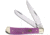 Frost Steel Warrior Trapper Purple Folding Knife,Clip and Spey,Purple,Smooth Bone Handle FSW108PSB