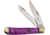 Frost Steel Warrior Trapper Purple Folding Knife,Stainless Steel,Clip and Spey,Grape Ape,Celluloid Handle FSW108GA