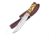 Frost Sun Dancer II Bowie Knife, 7 satin finish stainless blade, Yellow bone handle with black, brown, and green pa, CW-610YB