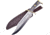 Frost Sunrise Bowie Knife, 16.5in Overall, 11in Satin SS Clip Point Blade, Black Pakkawood Handle, Brass Guard, Brown Leather Sheath, HK00216