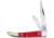 Frost Toothpick Bone Crowing Rooster Folding Knife, Red, Red pick bone handle, CR-973RPB