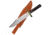 Frost Trophy Stag Bowie Knife, Trophy Stag, 14in Overall, 9.25in Satin SS Clip Point Blade, Ram'S Horn Handle, Ox Horn And Pakkawood Spacers, Brown Leather Sheath, TS-156