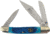 Frost Wrangler Steel Warrior Folding Knife, Cancun blue jigged bone handle, SW-112CBJ
