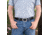 Galco 1 1/2in Center Post Flat Back Buckle Pants Belt, Black/Blue Thread, 40in, PB20-40BB-CPN1