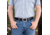 Galco 1 1/2in Center Post Flat Back Buckle Pants Belt, Black/Blue Thread, 40in, PB20-40BB-CPN1