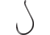 Gamakatsu 0 Octopus Hook, Barbed, Needle Point, Ringed Eye, NS Black, Size 8/0, 6 per Pack, 2418