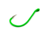 Gamakatsu Octopus Hook, Barbed, Needle Point Ringed Eye, Fluorescent Green, Size 2, 6 per Pack, 02609-LG