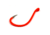 Gamakatsu Octopus Hook, Barbed, Needle Point Ringed Eye, Fluorescent Red, Size 1/0, 5 per Pack, 02611-FR